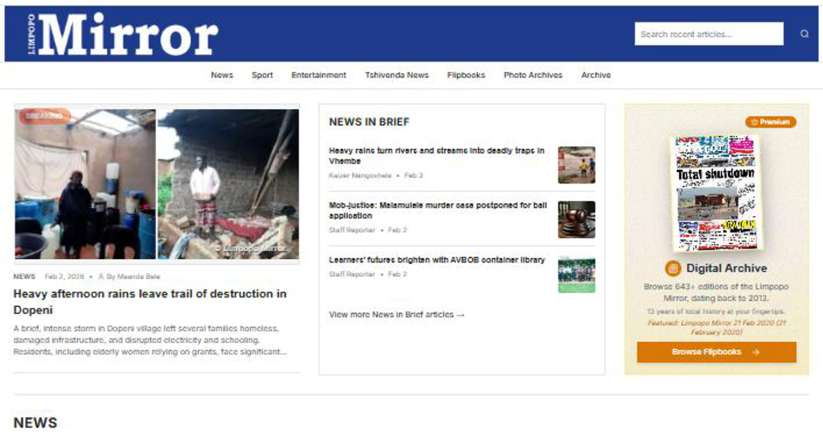 Limpopo Mirror enters new era with a revamped AI-powered website