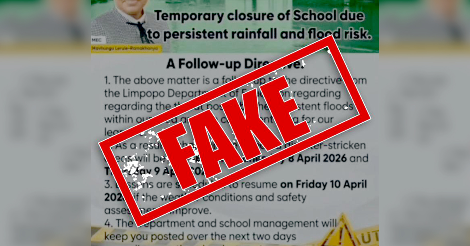 Schools to reopen despite heavy rains