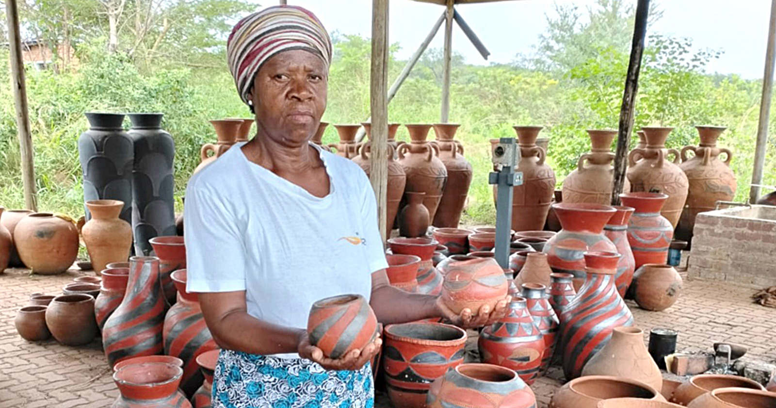 Setina finds her financial freedom, and her solace, in making clay pots