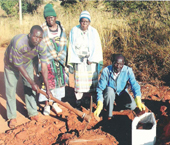 Human bones in road reburied