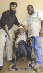 Patel family donates electrical wheelchair to disabled man
