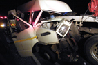 Three die as taxi smashes into truck’s trailer
