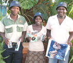 Winners of Mirror/Vodacom SMS competition receive their prizes