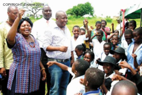 ANCYL’s Malema hands over shoes to learners