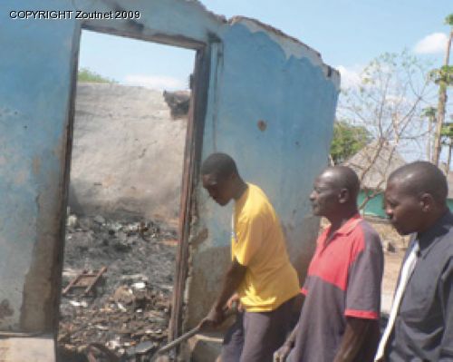 Scholar killed in burning hut