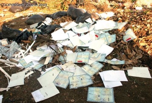 No evidence left of documents at dumping site