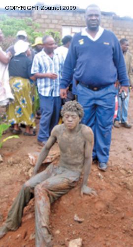 Suspected thief finds refuge at the bottom of pit toilet