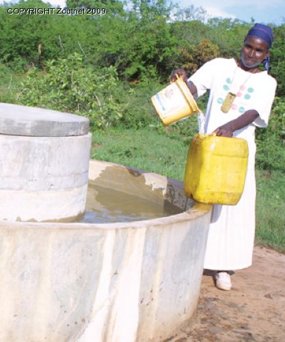 Tshikumbi-Tshivangani´s residents share water with animals