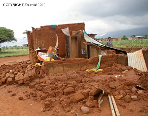 Storm hits three villages