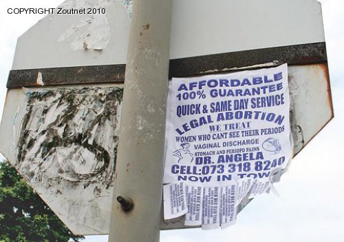 "Legal" abortion posters totally illegal