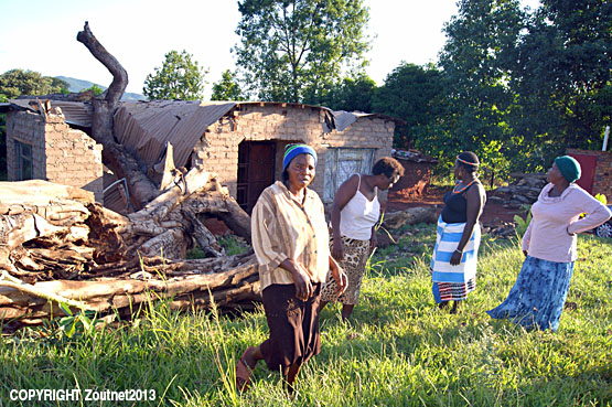 Poor woman loses house in freak accident