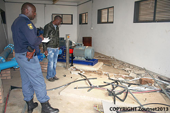 New pumping station destroyed by thieves