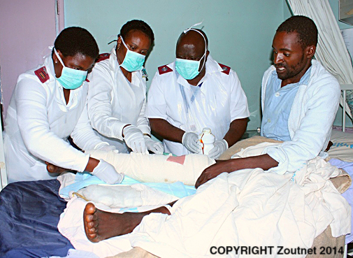 Zimbabwean’s lucky escape from the jaws of TWO crocodiles