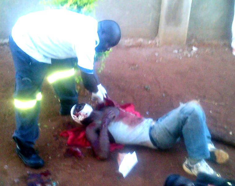 Mob attacks suspect at top cop’s house