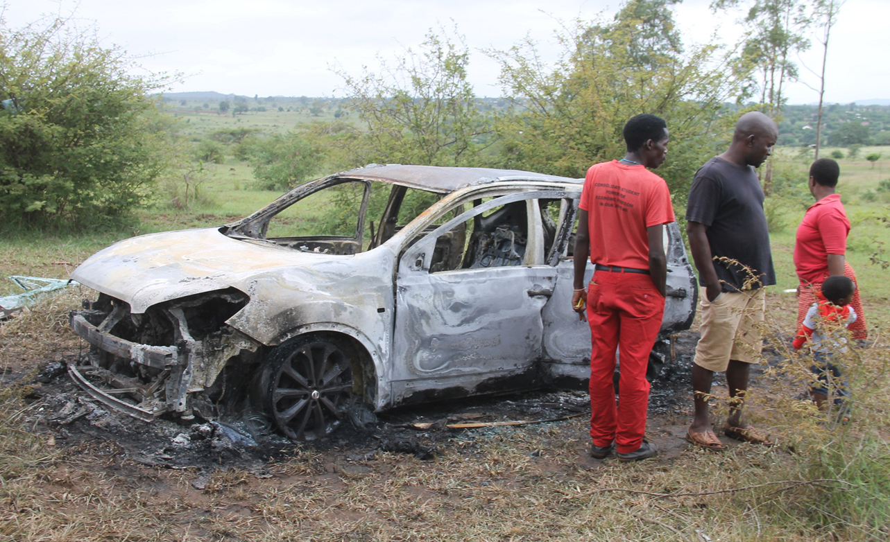 Probable suicide after argument-Burnt-out body found