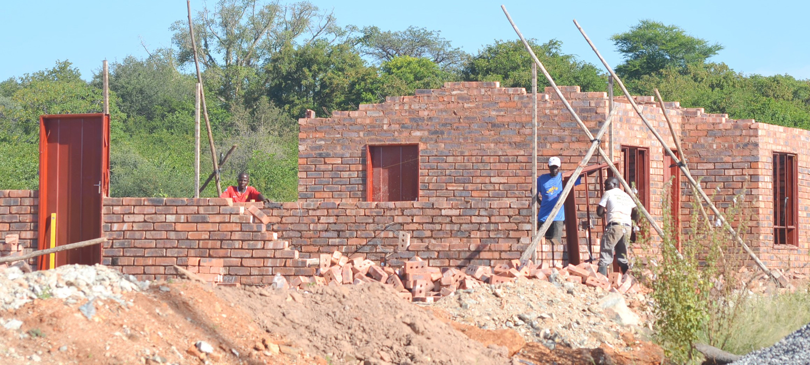Construction of new houses underway