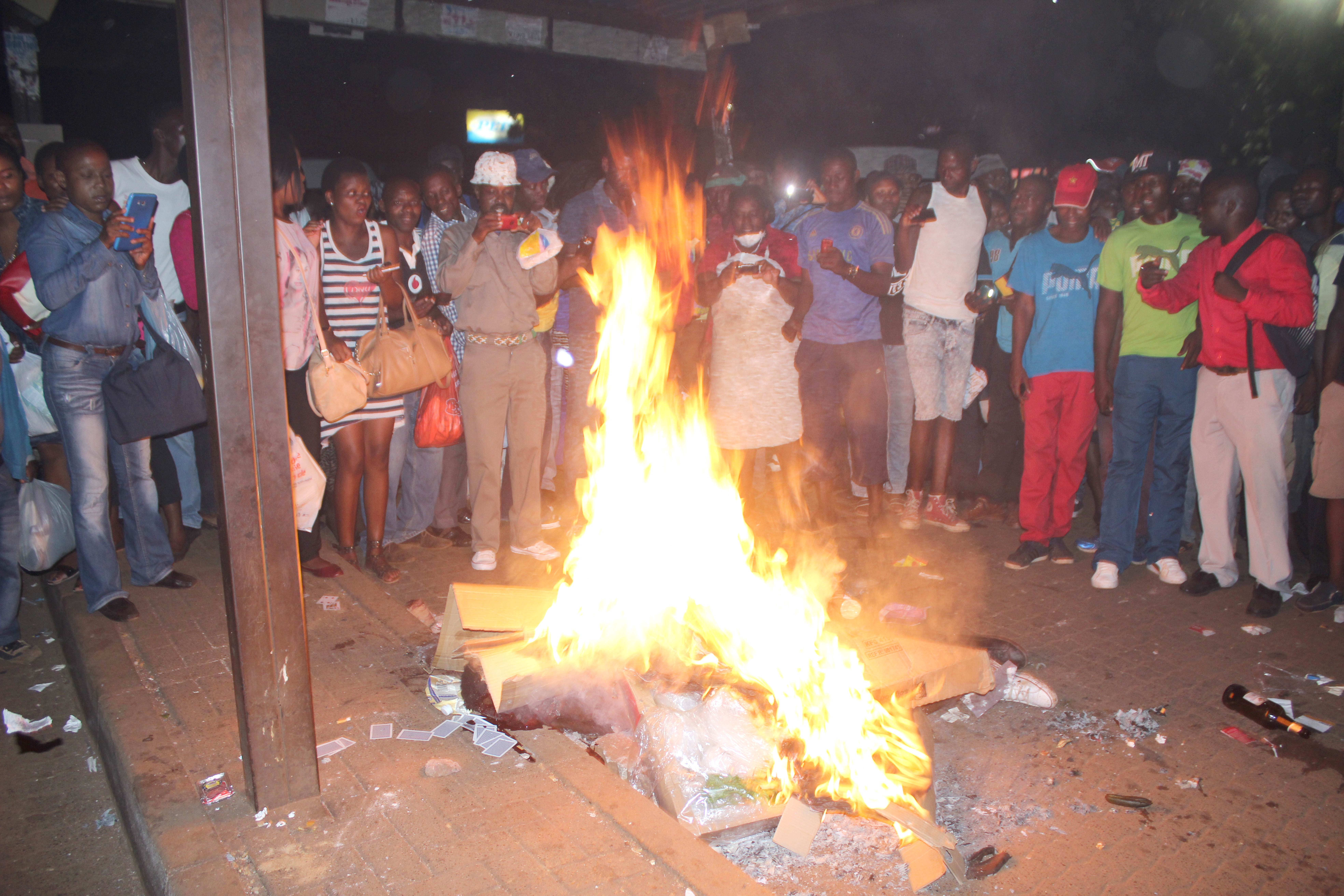 Two men set alight