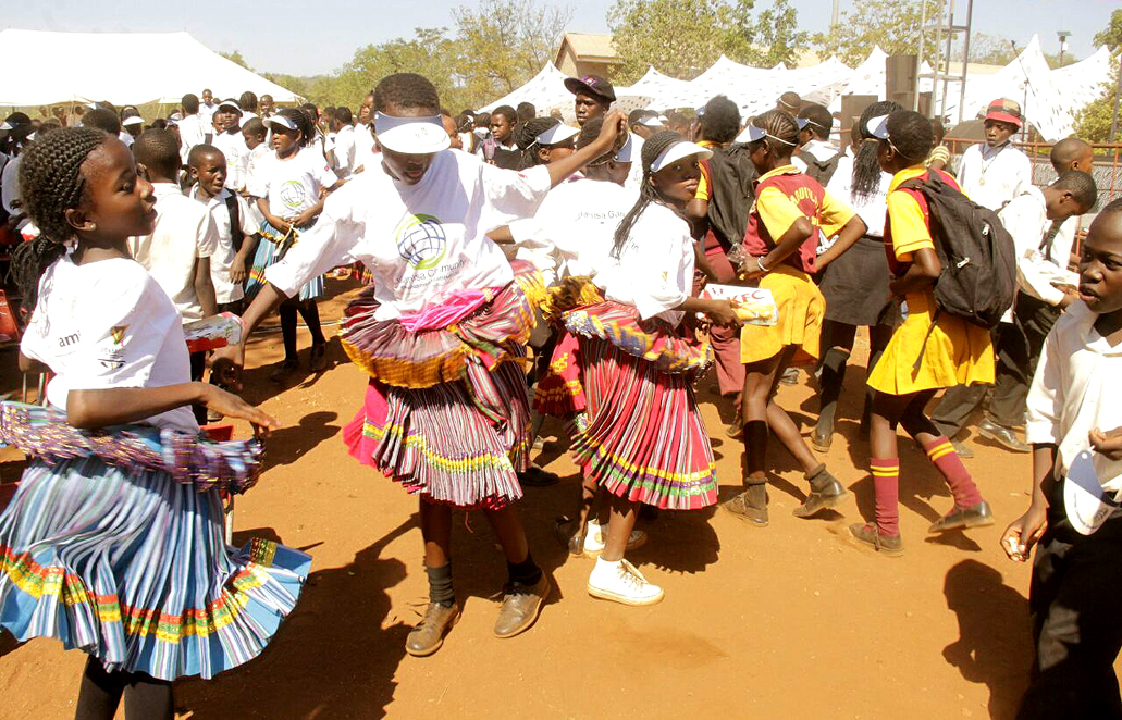 Joy as Hlaneki receives sports equipment