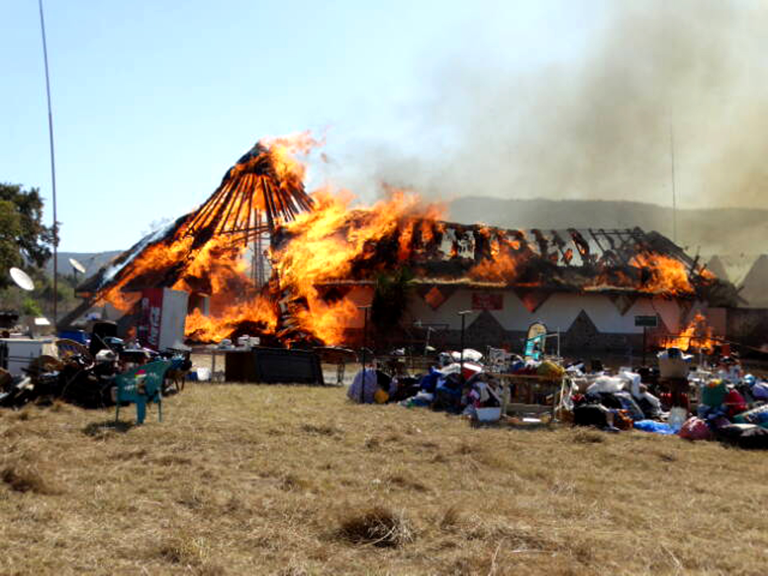 Fire consumes art centre