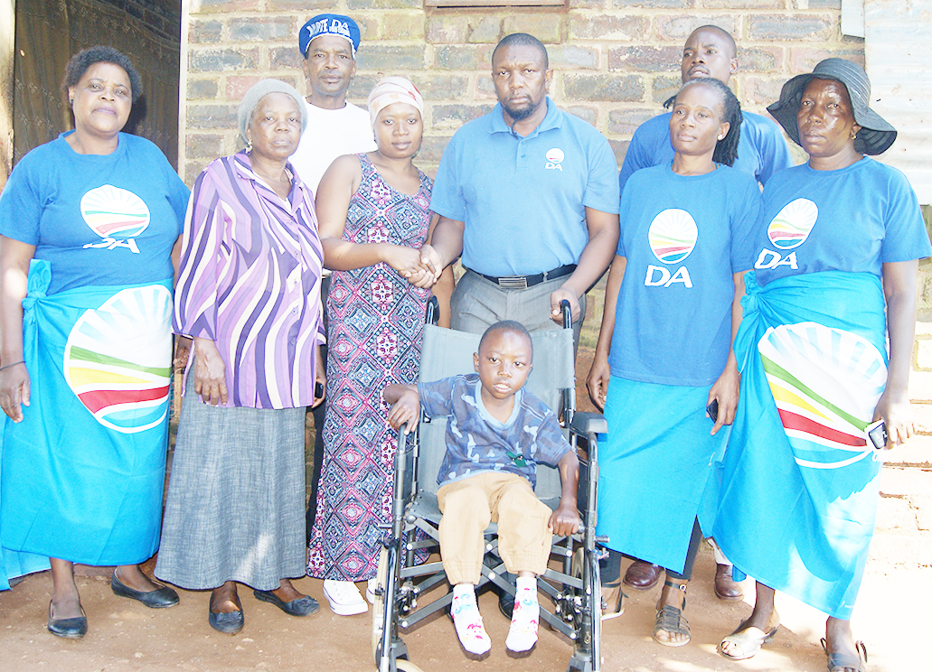 First wheelchair for struggling boy