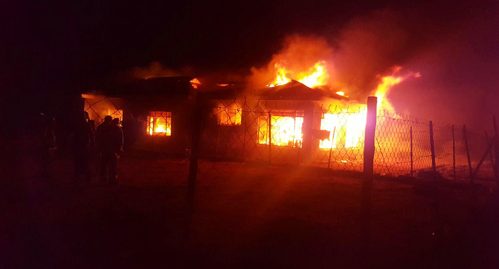Pastor's house burns down