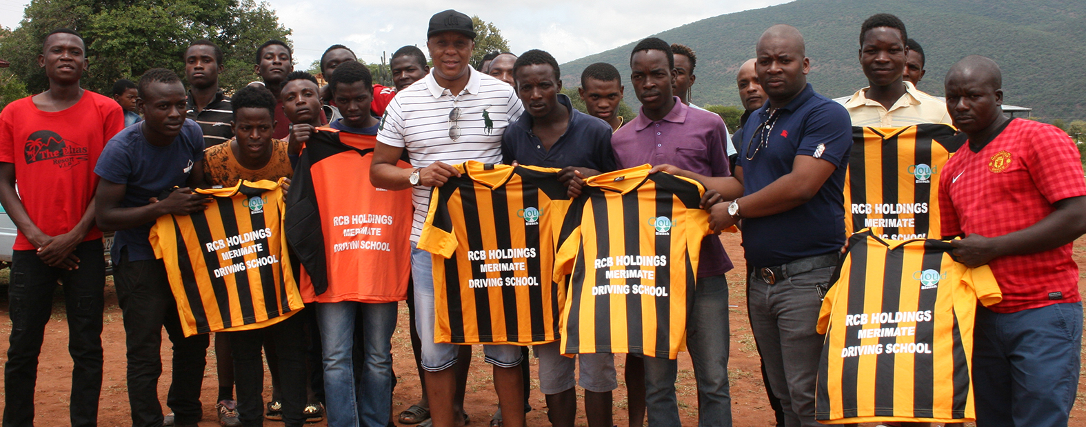 New soccer kit for Sangoma Black Robbers