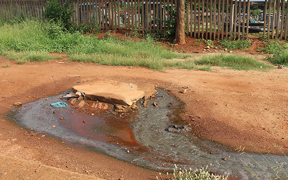 Burst sewerage causes havoc at cemetery
