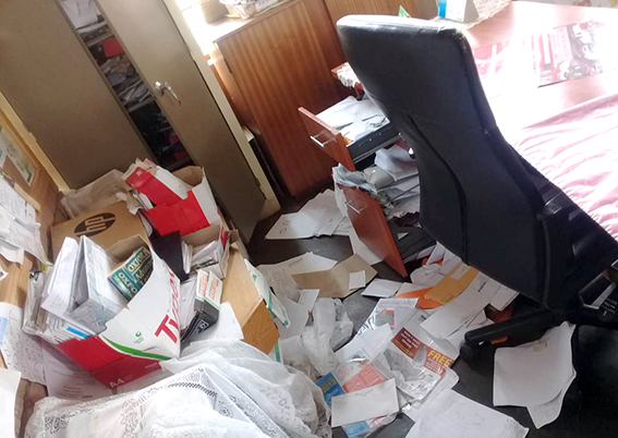 Suspects ransack schools and post office