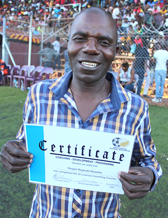 Moretjetje now a qualified football coach