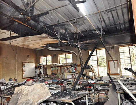 School's administration block destroyed by mysterious fire