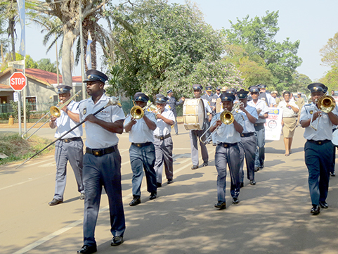 Residents and police march against crime