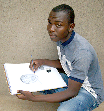 Mpho copes with hardship through his art