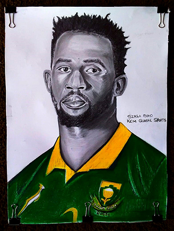 Bono praised for Siya Kolisi's drawing