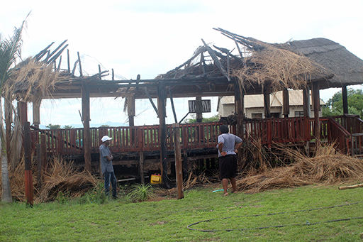 Conference hall and lapa destroyed by fire