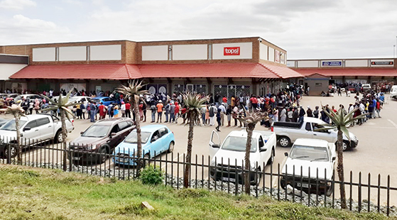They have no choice - they have to queue together
