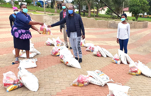 Food parcels for the needy