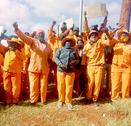 Workers at water project down tools over Covid pay