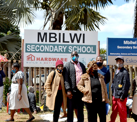 Grade 8 parents queue up for Mbilwi admittance