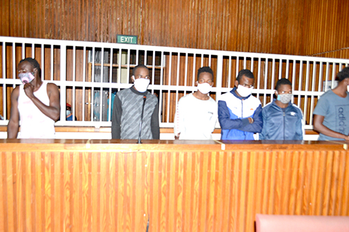 Chaos in court during appearance of armed robbery suspects