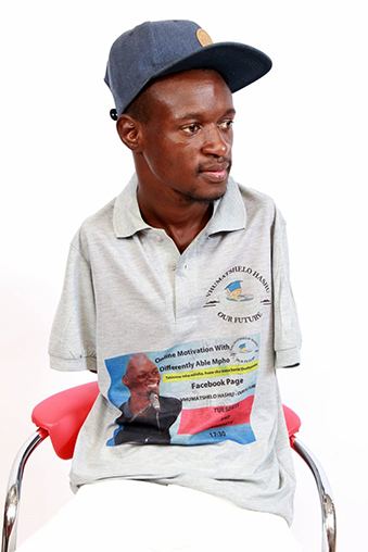 Mpho Mathabi needs no arms to be an everyday hero