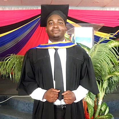 Security guard by day and theology student by night