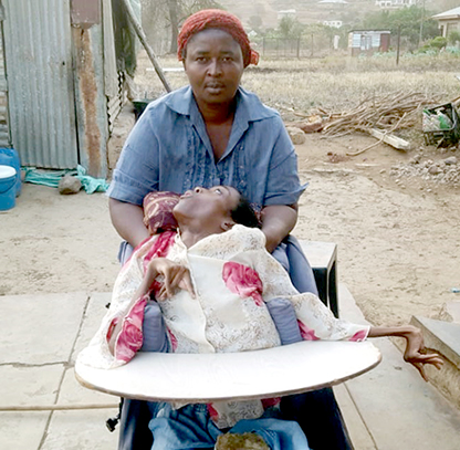 Disabled young woman  needs urgent help