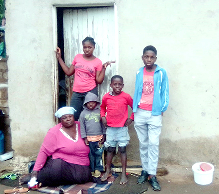 Granny Madzhiga and her four grandchildren in need of shelter
