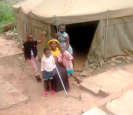 Disabled lady pleads for decent shelter for her and family