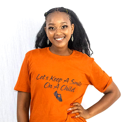 “Let's keep a smile on a child,” says Unarine