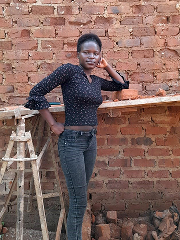 Azwihangwisi is building her future brick by brick