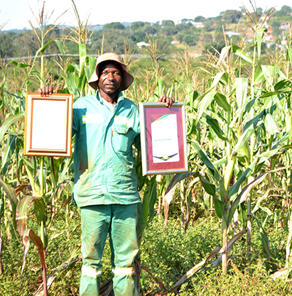 Blind farmer honoured by Dzingahe community