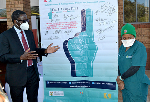 Secondary vaccination centre at Univen hall