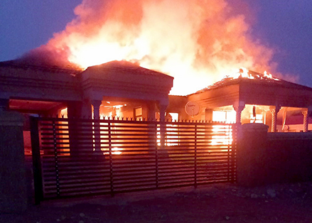 Soccer star's house at Mamvuka burns down
