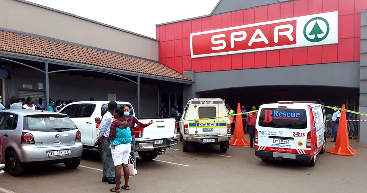Shoppers dodge bullets as armed robbers hit Spar
